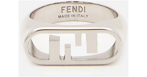 fendi ff ring silver|fendi baguette rings.